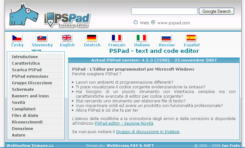 Editor PSPad - Sito ufficiale